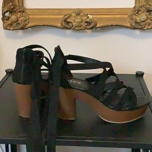 Torrid - Ankle Wrap Wood Block Heel
